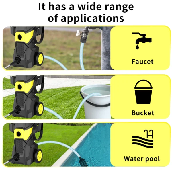 1500W 135Bar Home High Pressure Cleaner Washers Car Washers Garden Washing Cleaning Tools For Water Gun Garden Watering Gun - Image 5