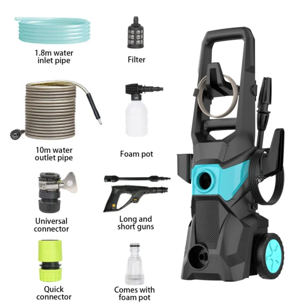 1500W 135Bar Home High Pressure Cleaner Washers Car Washers Garden Washing Cleaning Tools For Water Gun Garden Watering Gun - Image 7