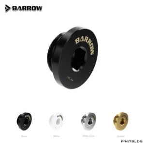 Barrow PC water cooling water Stop plug fitting G1/4 Black/Silver/White/Gold,Hand Twist water cooler TBLDS