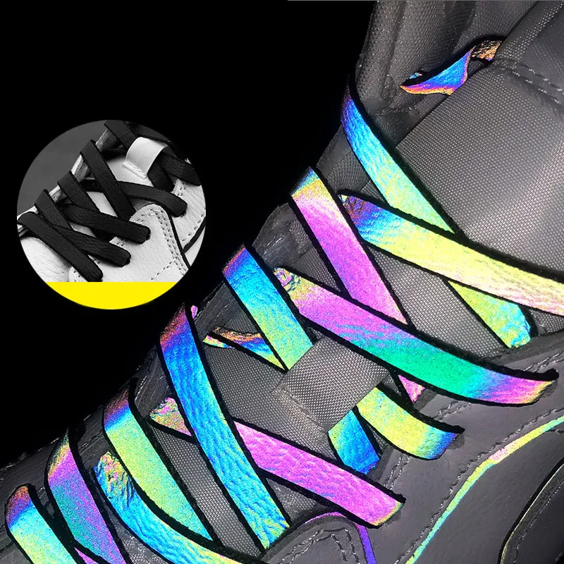 120/140/160cm Holographic Reflective Shoelace Rope Women Men Glowing In Dark Shoe Laces For Sneakers Sport Shoes Rope Bootlaces - Image 8