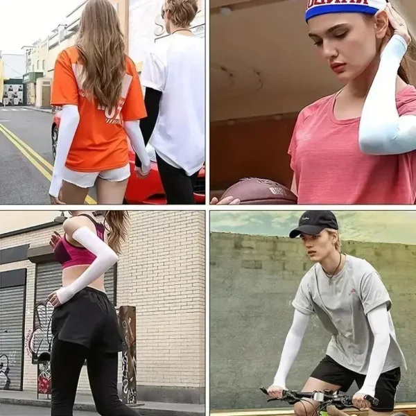 1 Pair Cooling Arm Covers for Men and Women Summer Sun Protection Sunshade Ice Silk Sleeves for Cycling Outdoor Sports Golf - Image 14