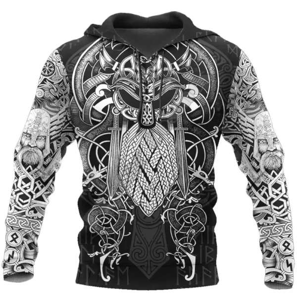 2023 New Autumn Men's Hoodie Wolf Print 3D Sweatshirts Urban Trendy All-Match Oversized Tops Poleron Hooded Clothes Men Clothing - Image 11