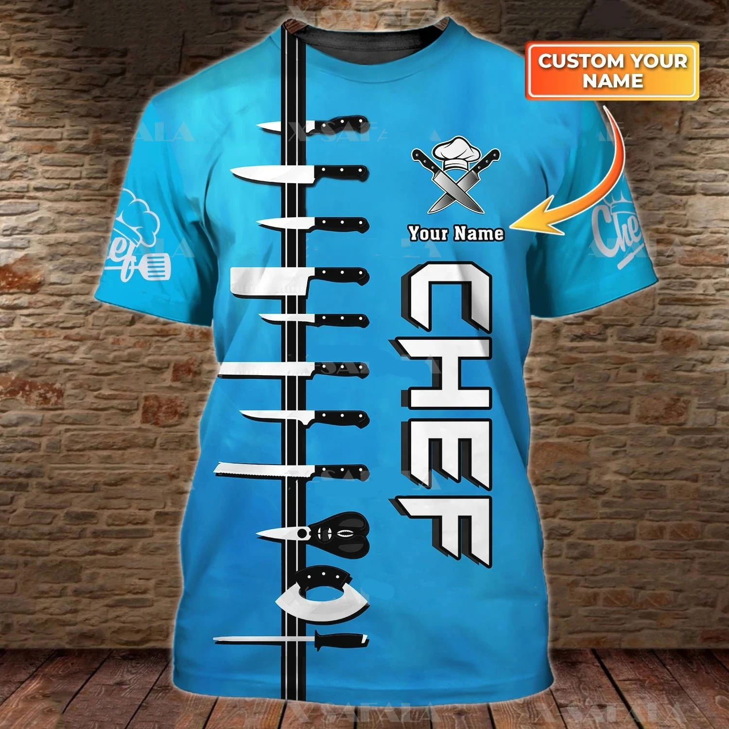 Summer Men's T-shirt Summer Short Sleeve Kitchen Items Printed Chef Clothes Round Neck Oversized Men's Clothing Street Tops Tees - Image 10