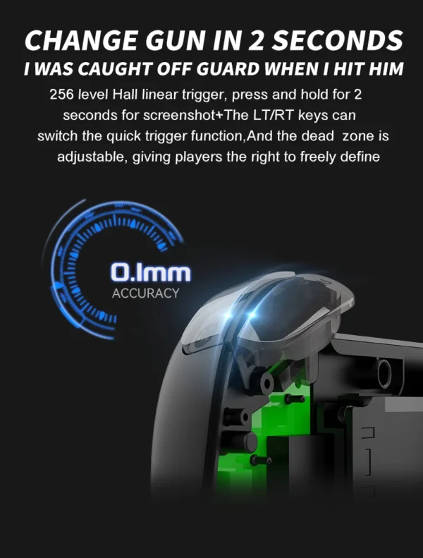 2 IN 1 Cooling Fan Stretching Gamepad X3 for Multi-Platform with Dual Hall,Dual vibration Motors&intelligence Bluetooth Chip - Image 15