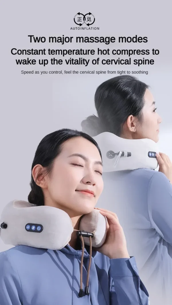 Rechargeable Neck Massager U shaped Pillow Multifunctional Portable Shoulder Cervical Massager Outdoor Home Car Relaxing Massage - Image 18
