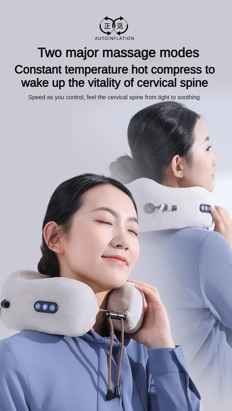 Rechargeable Neck Massager U shaped Pillow Multifunctional Portable Shoulder Cervical Massager Outdoor Home Car Relaxing Massage - Image 18