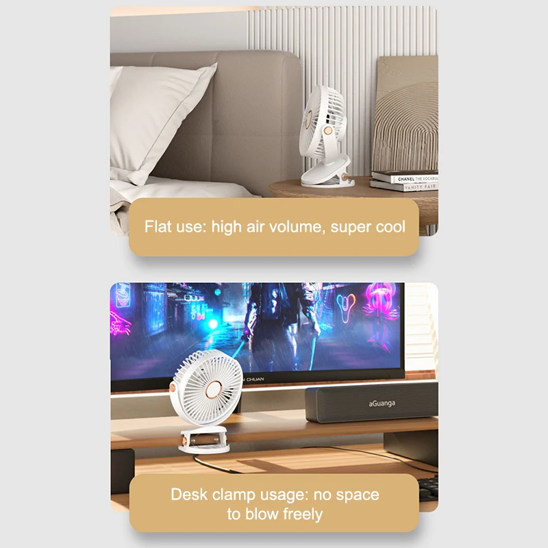 Portable Desktop Mini Clip Cooling Fan For Stroller Home Office Summer Hanging Wind Air Cooler Long Battery Life High Speed - Image 10
