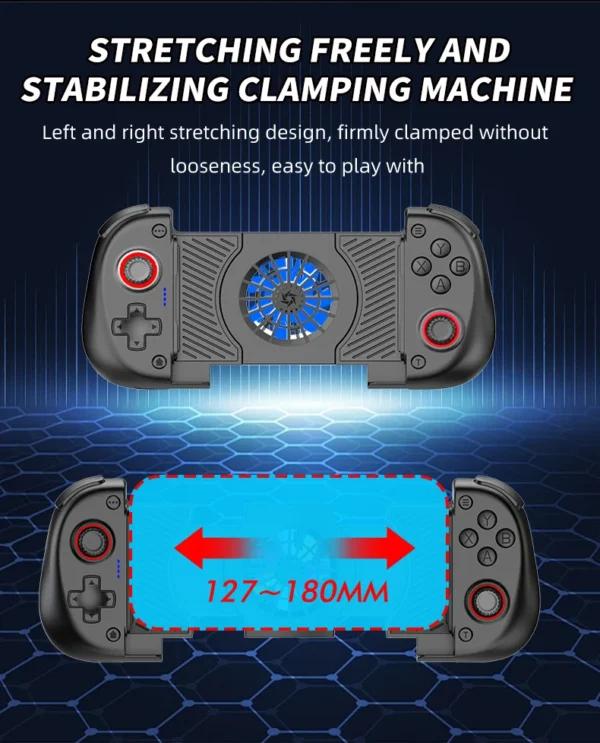 2 IN 1 Cooling Fan Stretching Gamepad X3 for Multi-Platform with Dual Hall,Dual vibration Motors&intelligence Bluetooth Chip - Image 18