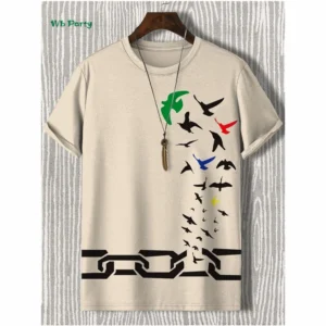 Men's T-Shirt 3D Personalized Animal Print Short Sleeve T-Shirt Fun Pattern T-Shirt Summer Casual Tops Oversized Men's Clothing