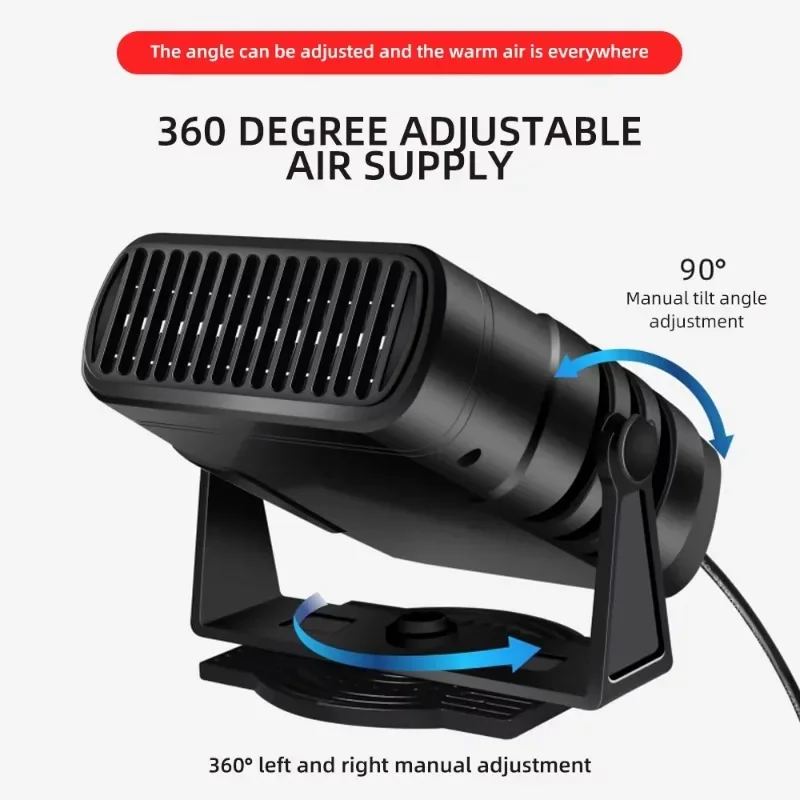 12/24V Car Heater 2 in 1 Car Cooling & Heater Fan Car Windshield Fast Heating Defrost Defogger Electric Heating Dryer Demister - Image 6