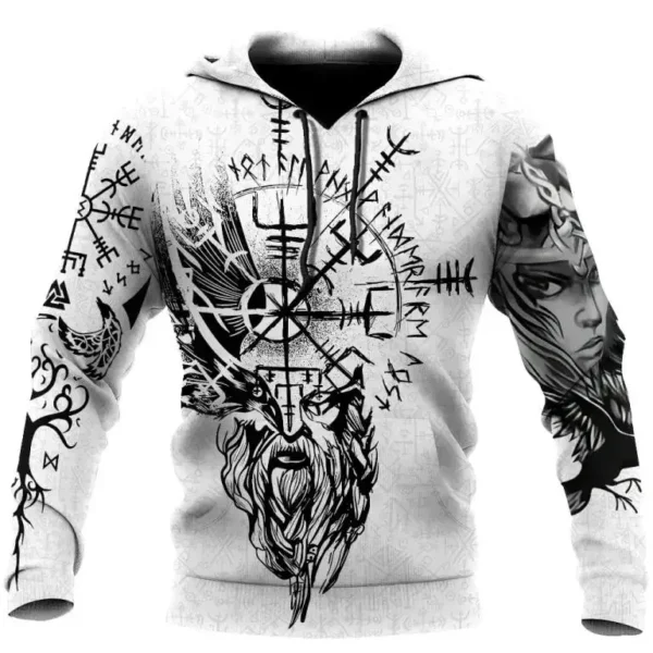 2023 New Autumn Men's Hoodie Wolf Print 3D Sweatshirts Urban Trendy All-Match Oversized Tops Poleron Hooded Clothes Men Clothing - Image 23