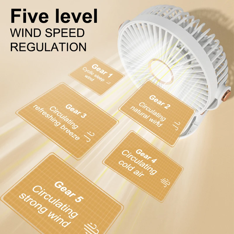 Portable Desktop Mini Clip Cooling Fan For Stroller Home Office Summer Hanging Wind Air Cooler Long Battery Life High Speed - Image 17