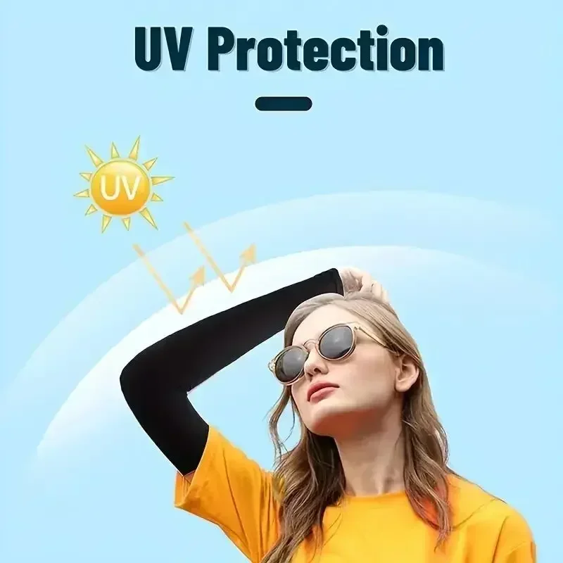 1 Pair Cooling Arm Covers for Men and Women Summer Sun Protection Sunshade Ice Silk Sleeves for Cycling Outdoor Sports Golf - Image 3