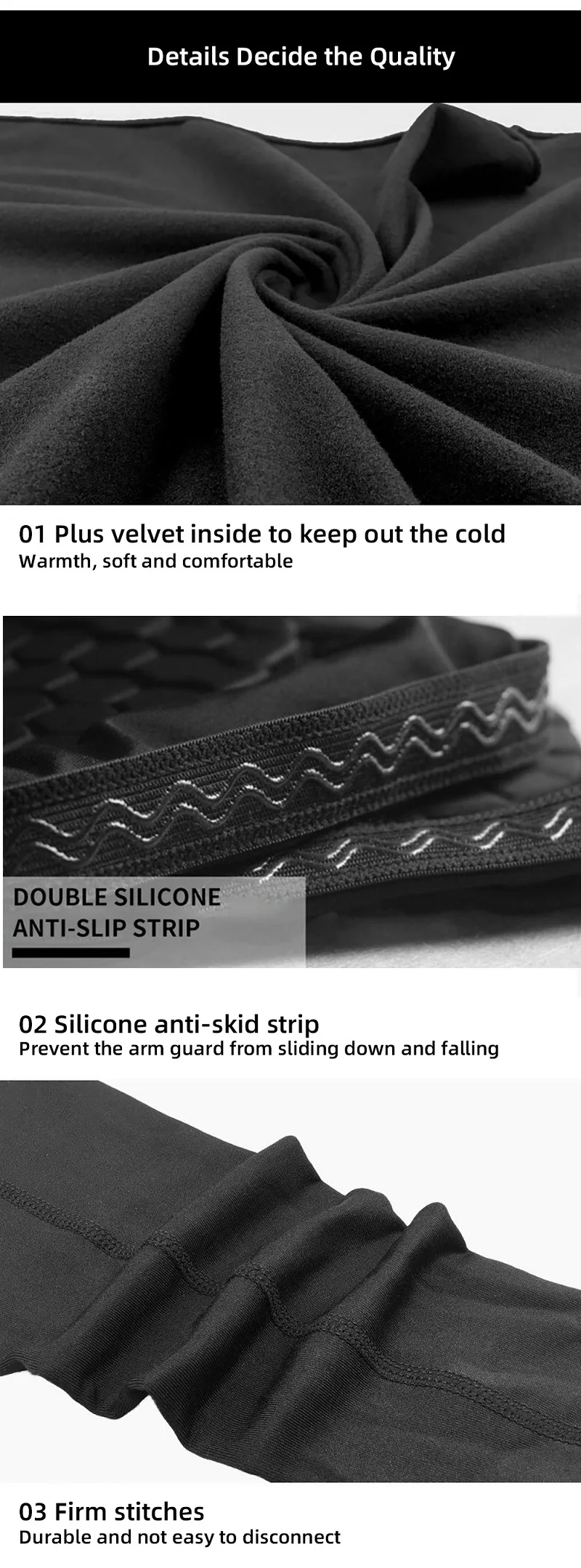 1 Pair Sports Arm Cover Outdoor Essentials UV Sun Protection Compression Black Guard Men Women Basketball Golf Cooling Sleeve - Image 10