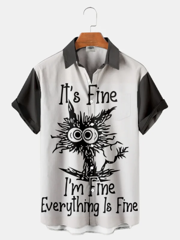 Summer Men's Hawaiian Short Sleeve Printed Shirts Loose Fitting Oversized Social Cartoon Pictures Floral Casual Fashion Clothing - Image 7