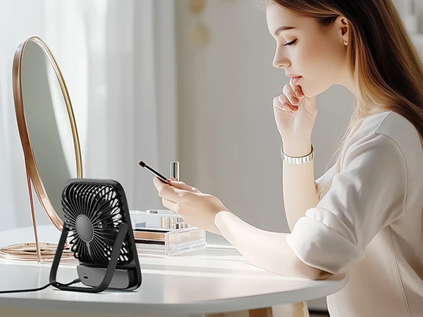 Warmco Mini USB Desk Fans Portable USB-C Desktop Cooling Fan 3-Speed Adjustable 180° Rotation Quiet Small Personal Fan for Home - Image 14
