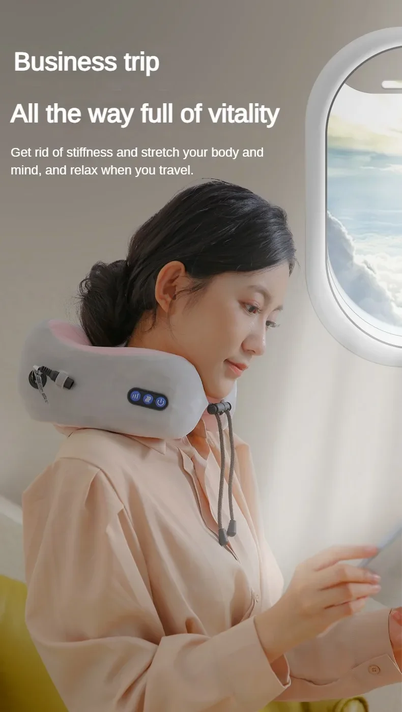 Rechargeable Neck Massager U shaped Pillow Multifunctional Portable Shoulder Cervical Massager Outdoor Home Car Relaxing Massage - Image 16