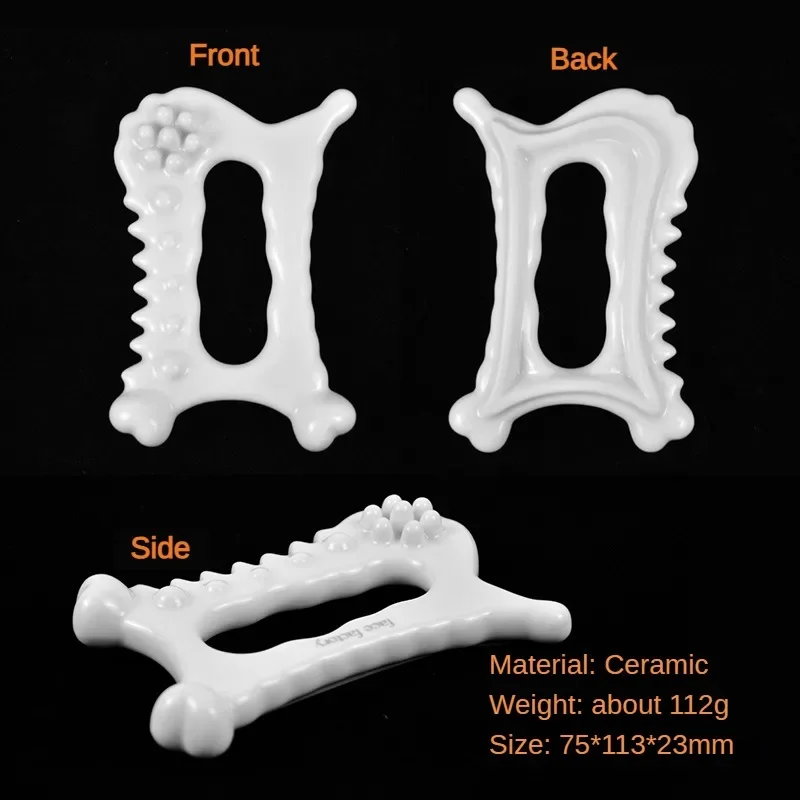 Skin Scraping Gua Sha Ceramic Korea Gouache Scraper Tools Face Massager Face Factory Head Massager - Image 5