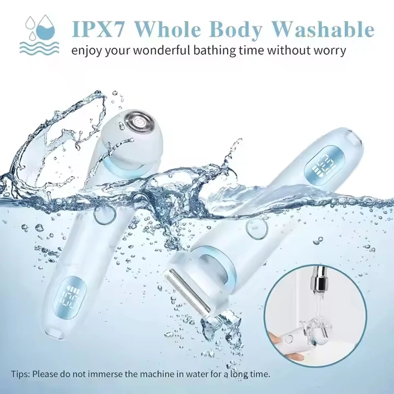 Professional 2 in 1 Wet Dry Electric Waterproof Razor Hair Removal Lady Shaver Trimmer for Bikini Leg Arm Underarm Area - Image 16