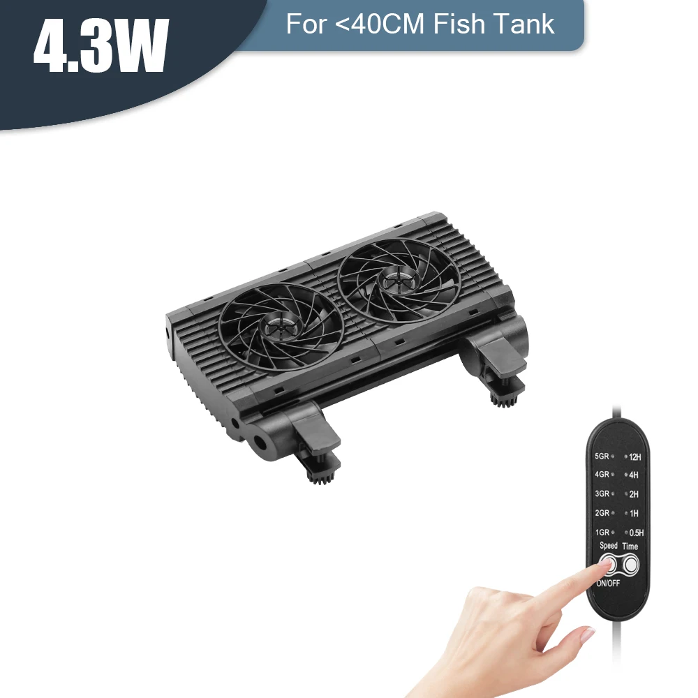 Aquarium Cooling Fan 8 Variable Speed Adjustable Wide Angle Chiller Fish Tank Fit For 15mm tank thinckness - Image 11