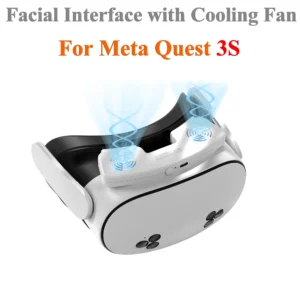 Cooling Fan For OCULUS Meta Quest 3S Replacement Facial Interface Mask Adjustable Wind Speed Circulating Heat Dissipation VR ACC