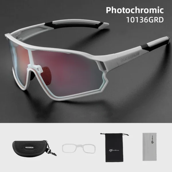 ROCKBROS Photochromic Bike Glasses UV400 Sun Protection Goggles Bicycle Sunglasses Sports Men Women Outdoor Eyewear - Image 12