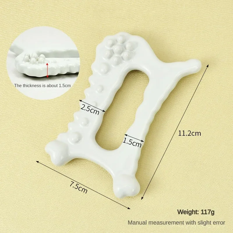 Skin Scraping Gua Sha Ceramic Korea Gouache Scraper Tools Face Massager Face Factory Head Massager - Image 6