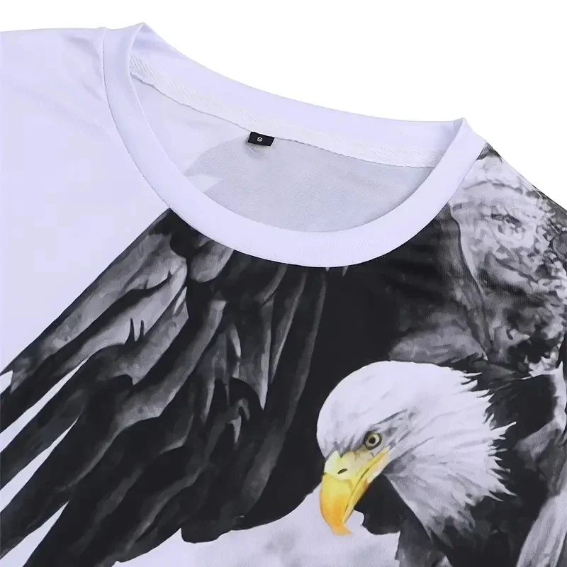 Retro T-Shirt For Men Eagle 3D Print Short Sleeve Tees Summer Casual Quick Dry Loose Oversized T-Shirt Men   Streetwear - Image 4