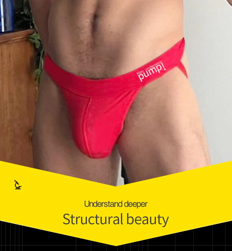 1/2/3/4 PCS Men Underwear Stripes Independent U-shaped Gay Men's Jockstrap Bikini Slip Tanga String Thong Breathable Cotton - Image 31