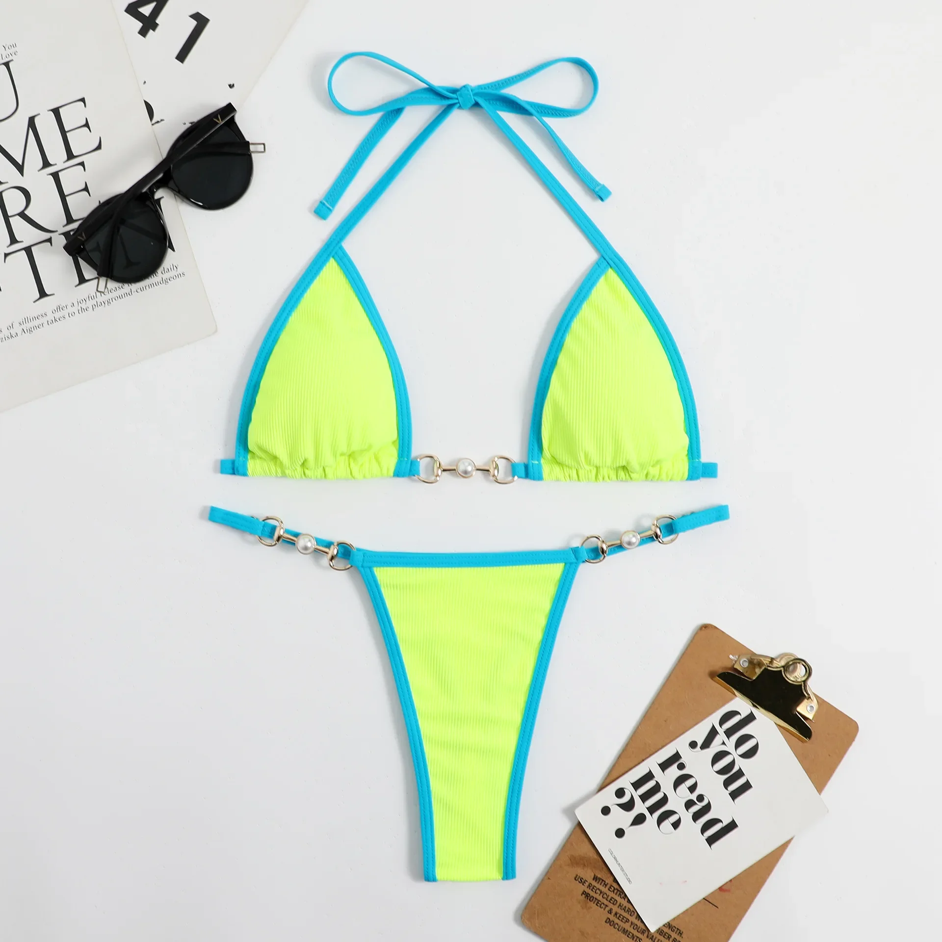 sexy string micro mini bikinis set high waist swimsuit thong swimsuit Swimwear Biquini conjunto de bikini tankini beachwear - Image 2