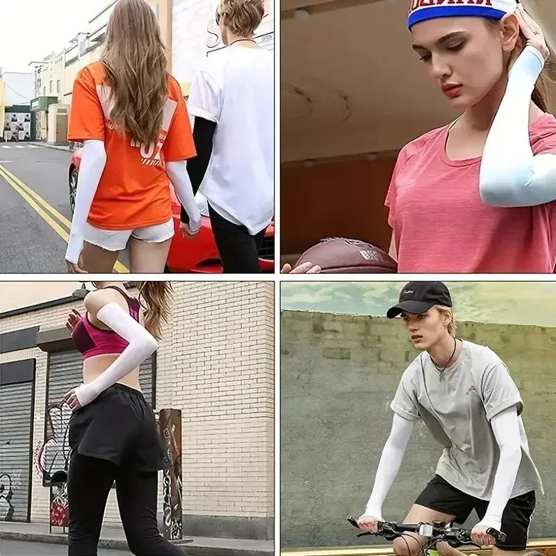 1 Pair Cooling Arm Covers for Men and Women Summer Sun Protection Sunshade Ice Silk Sleeves for Cycling Outdoor Sports Golf - Image 6