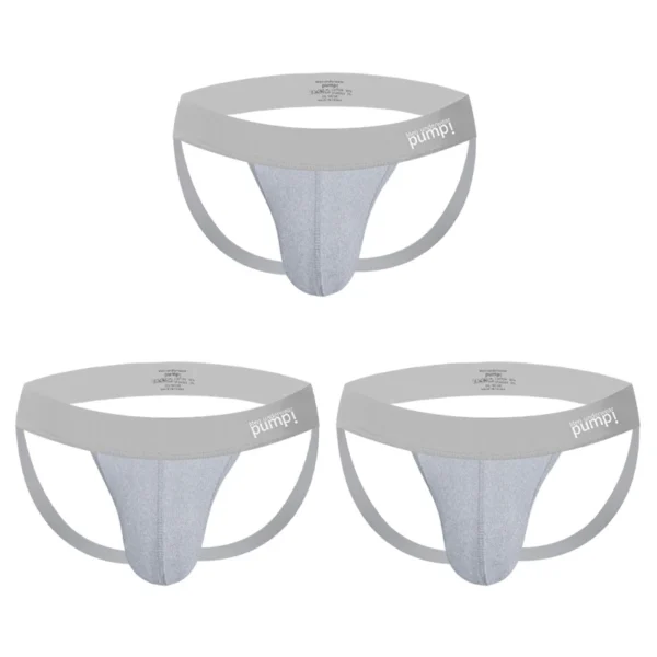 1/2/3/4 PCS Men Underwear Stripes Independent U-shaped Gay Men's Jockstrap Bikini Slip Tanga String Thong Breathable Cotton - Image 26