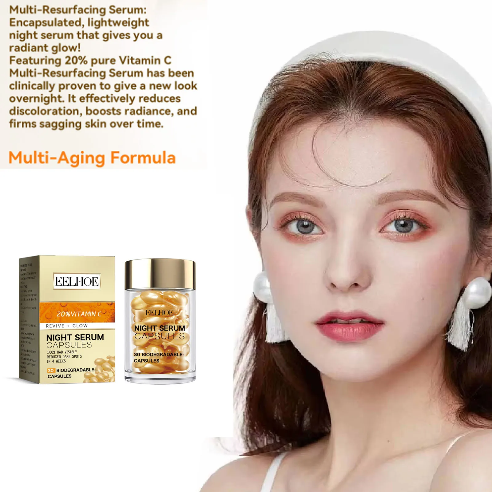 Vitamin C Facial Capsule Serum Moisturizing Anti Aging Wrinkle Removal Dark Spots Repair Acne Skin Rejuvenation Essence Capsules - Image 4