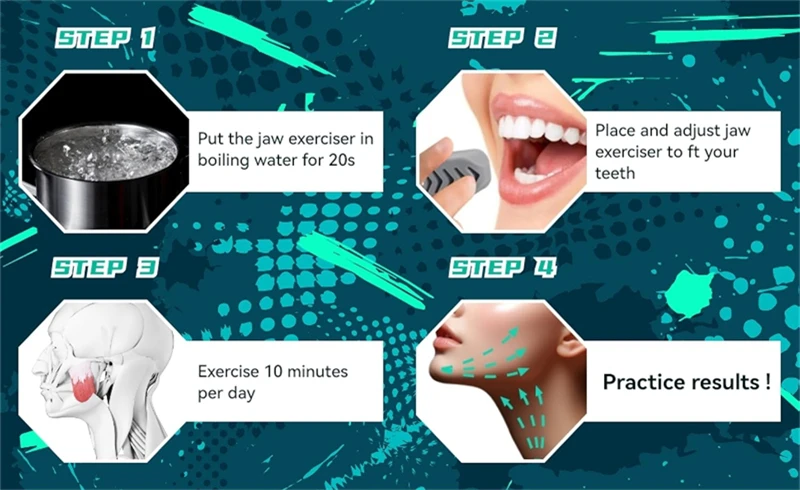 6pcs Silicone Jaw Trainer With A Box Line Exerciser Chew Ball Fitness Facial Toner Face Neck Muscle Trainer Chin Cheek Exercise - Image 12