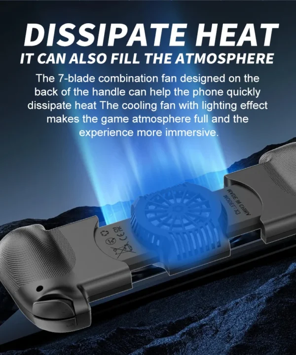 2 IN 1 Cooling Fan Stretching Gamepad X3 for Multi-Platform with Dual Hall,Dual vibration Motors&intelligence Bluetooth Chip - Image 19