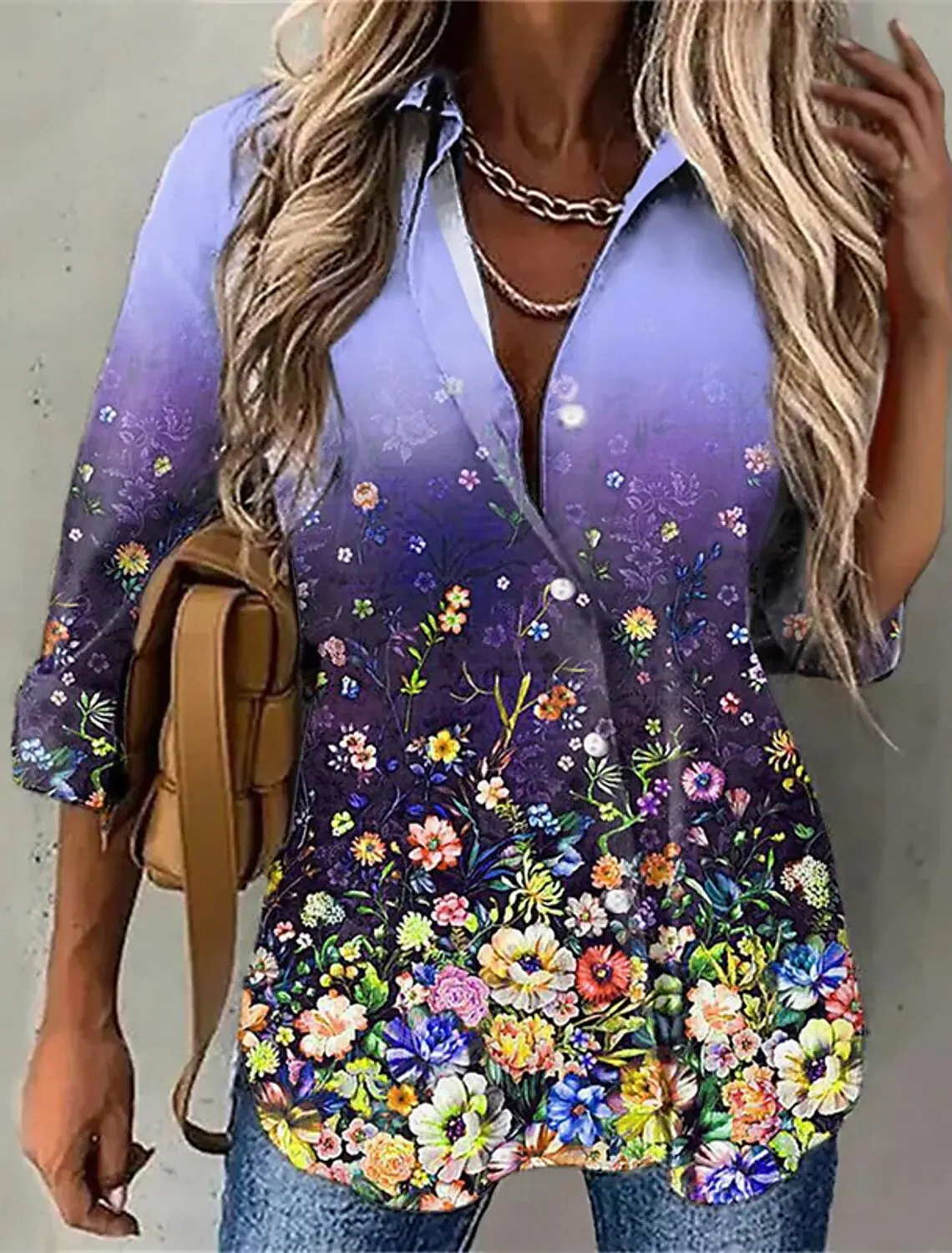 Street Fashion Blue and White Striped Shirt Women Irregular Long-Sleeved Oversized Smock 2024 Spring Loose Plaid Top Tide - Image 13