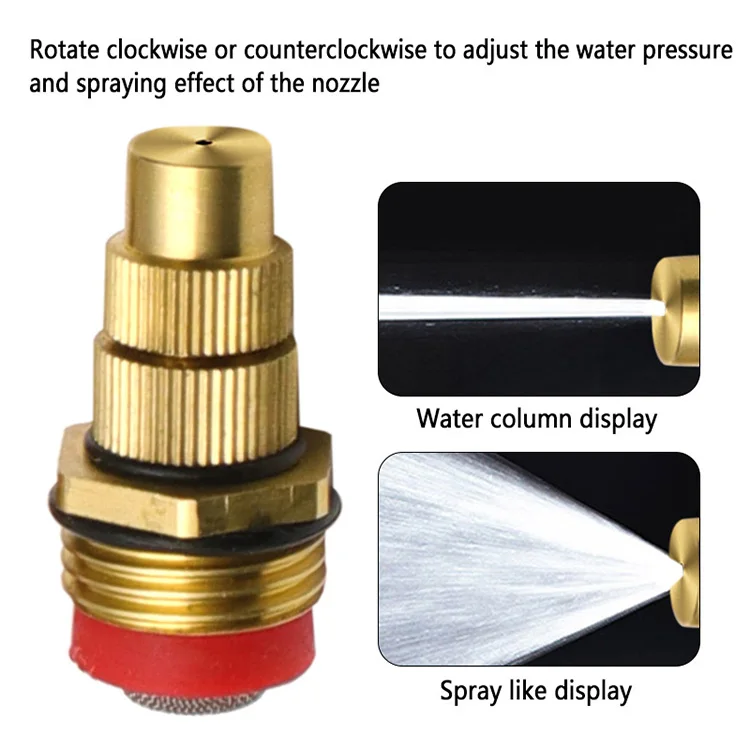 1/2  4 Point  Adjustable Brass Atomizing Sprayer Lawn Garden Sprinkler Heads Cooling Fogging Misting Nozzles Garden Sprinklers - Image 14