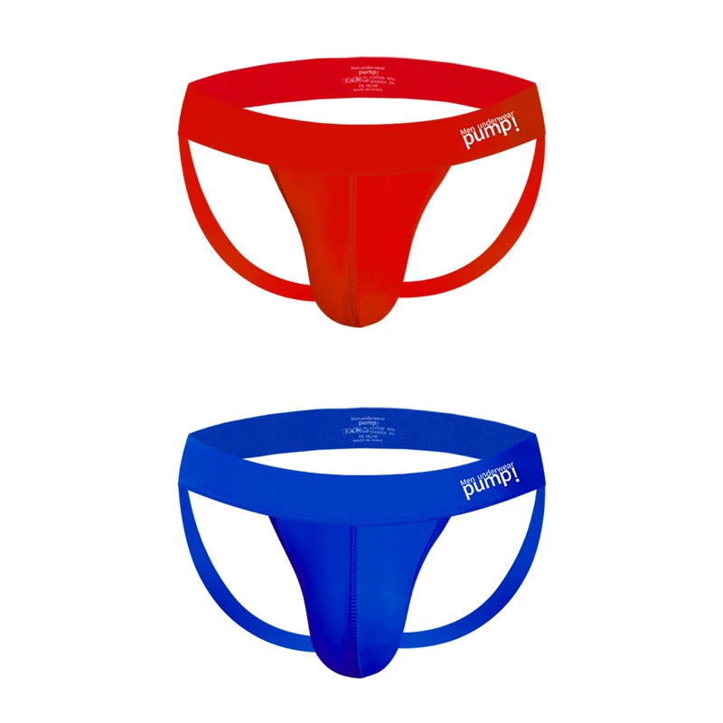 1/2/3/4 PCS Men Underwear Stripes Independent U-shaped Gay Men's Jockstrap Bikini Slip Tanga String Thong Breathable Cotton - Image 8