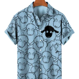 Summer Men's Hawaiian Short Sleeve Printed Shirts Loose Fitting Oversized Social Cartoon Pictures Floral Casual Fashion Clothing