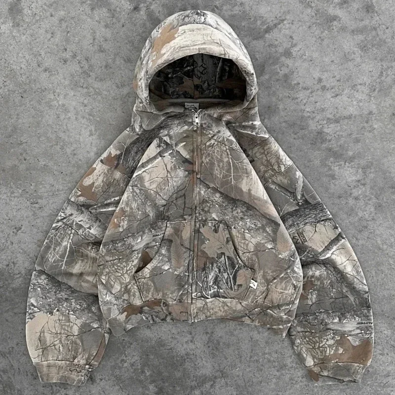 Y2K Hoodie vintage 2000s Camouflage Leopard print Harajuku Oversized hoodie Hip Hop streetwear Men women Sweatshirt Fashion Top - Image 7