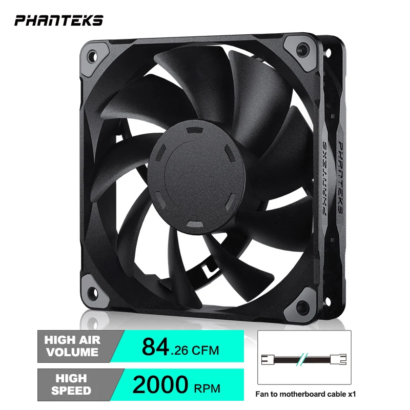 Phanteks M25 140 Case Fan Desktop Cooling Fans FDB Hydraulic Bearing 4pin PWM Temperature Control 2000rpm Air Volume Type - Image 8