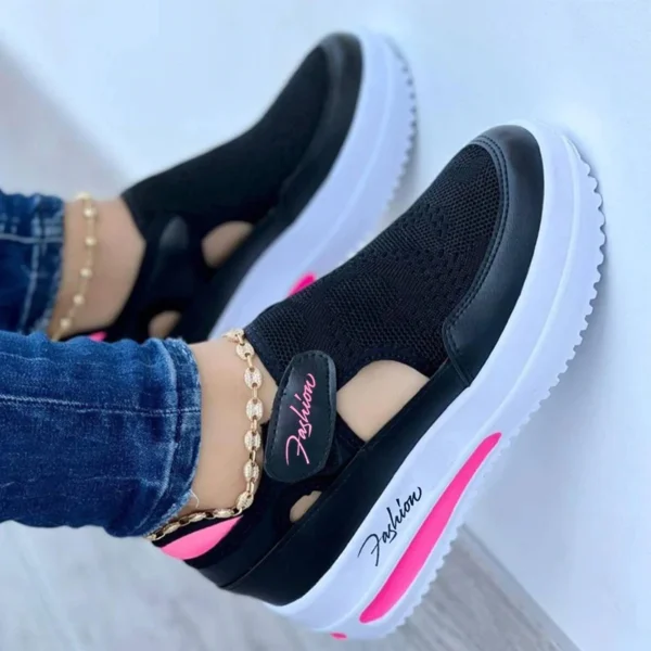 Red Sneakers Women Shoes Woman Tennis Shoes Canvas Shoe Female Casual Shoes Ladies Sport Shoes Platform Sneaker Hollow Out Shoes - Image 12