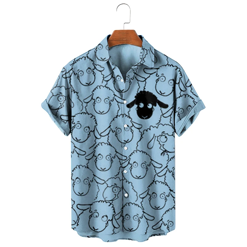 Summer Men's Hawaiian Short Sleeve Printed Shirts Loose Fitting Oversized Social Cartoon Pictures Floral Casual Fashion Clothing - Image 17