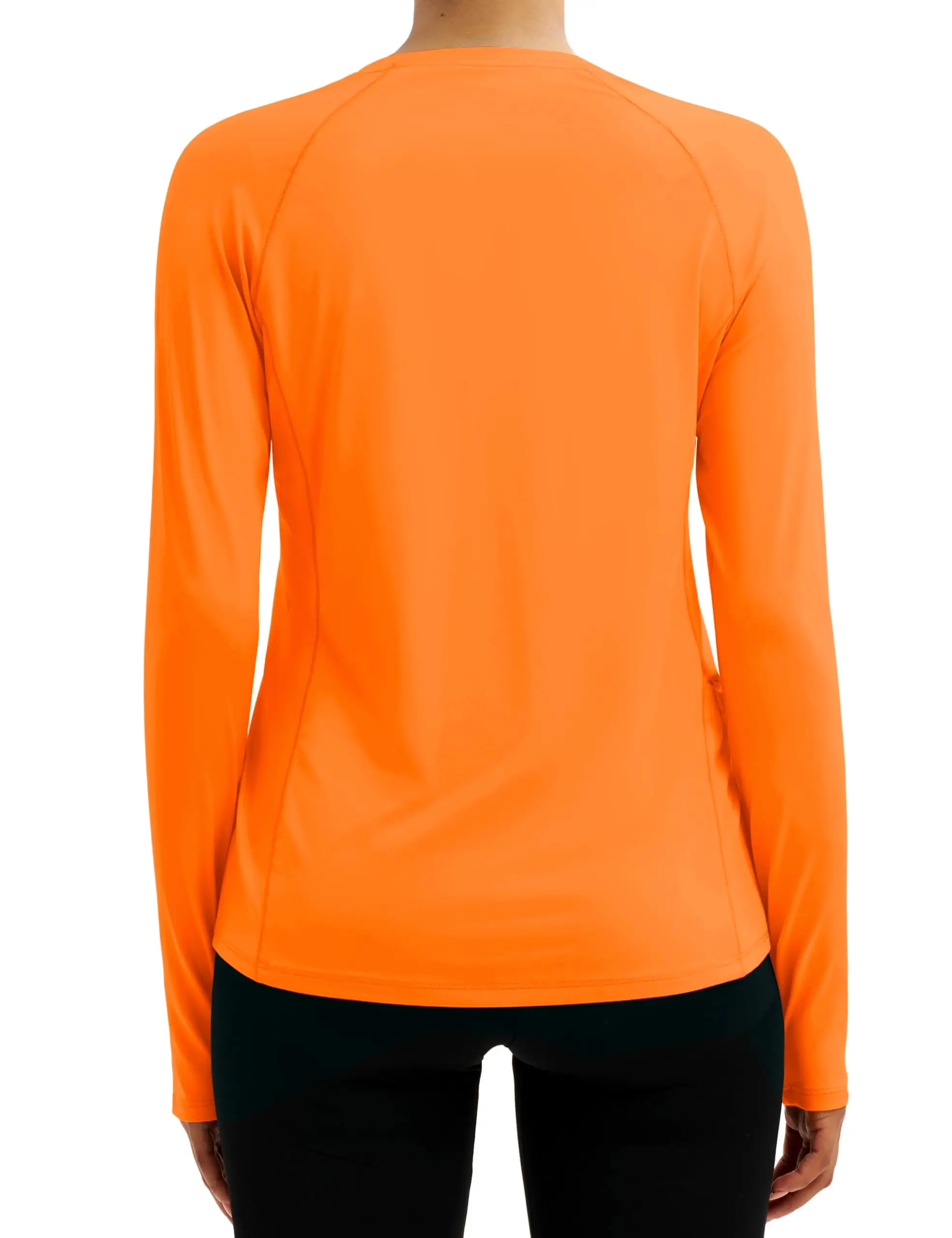TACVASEN UPF80+ Long Sleeve Crewneck T-shirts Womens Outdoor Basic Tops Sun Protection Zipper Pocket Breathable Lightweight Tees - Image 24