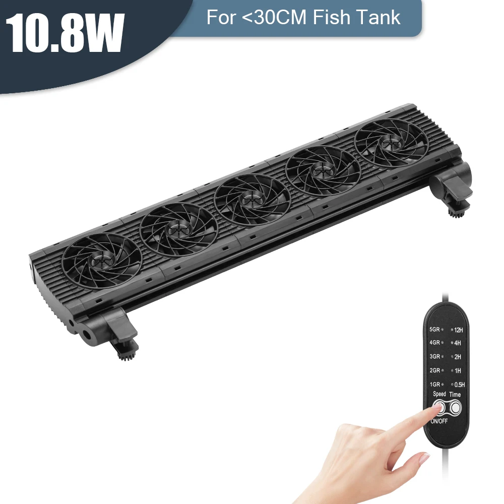 Aquarium Cooling Fan 8 Variable Speed Adjustable Wide Angle Chiller Fish Tank Fit For 15mm tank thinckness - Image 8