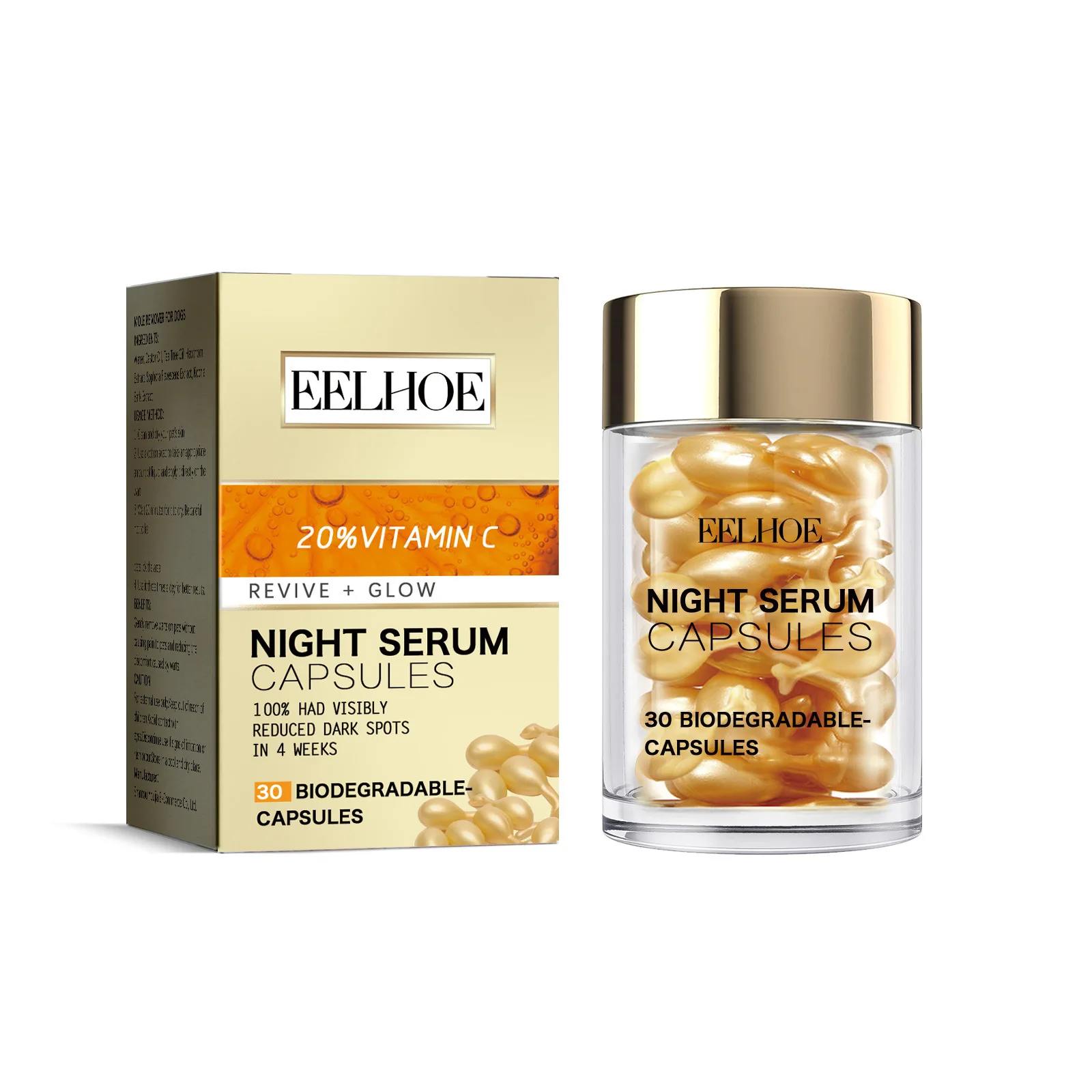 Vitamin C Facial Capsule Serum Moisturizing Anti Aging Wrinkle Removal Dark Spots Repair Acne Skin Rejuvenation Essence Capsules - Image 2