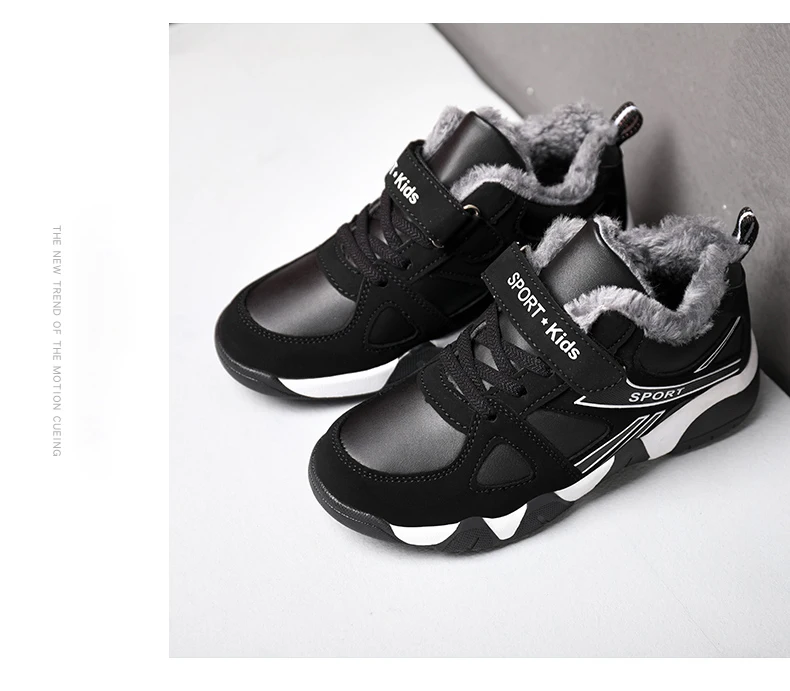 Fashion Boys Sport Shoes Winter Kids Running Sneakers Children Warm Walking Casual Shoes Lightweight Plush Sneakers Boots Boy - Image 24