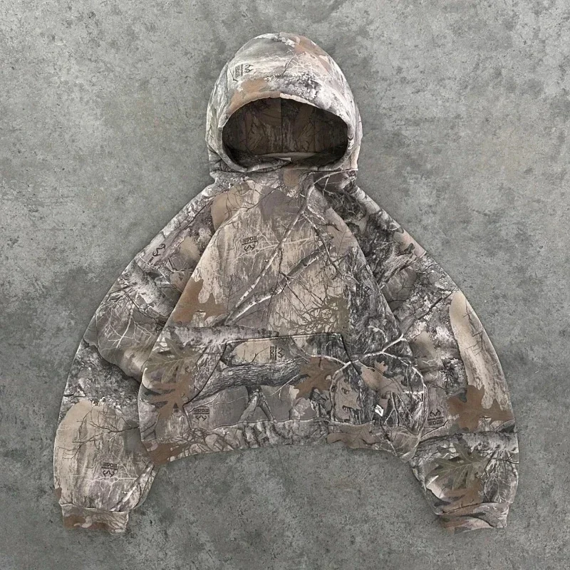Y2K Hoodie vintage 2000s Camouflage Leopard print Harajuku Oversized hoodie Hip Hop streetwear Men women Sweatshirt Fashion Top - Image 8