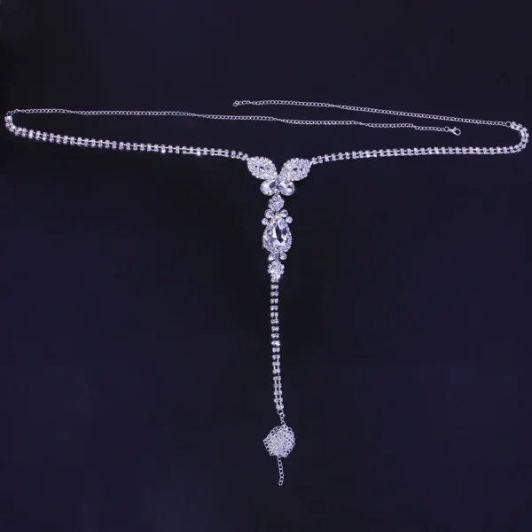 Stonefans Cute Butterfly Thong Rhinestone Panties Bikini Sexy Bling Crystal Belly Wholesale Body Chains for Women Jewelry Gift - Image 4