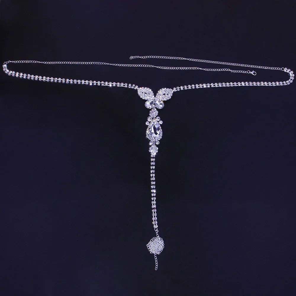 Stonefans Cute Butterfly Thong Rhinestone Panties Bikini Sexy Bling Crystal Belly Wholesale Body Chains for Women Jewelry Gift - Image 4